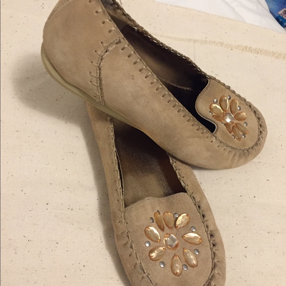 Flats Tan suede